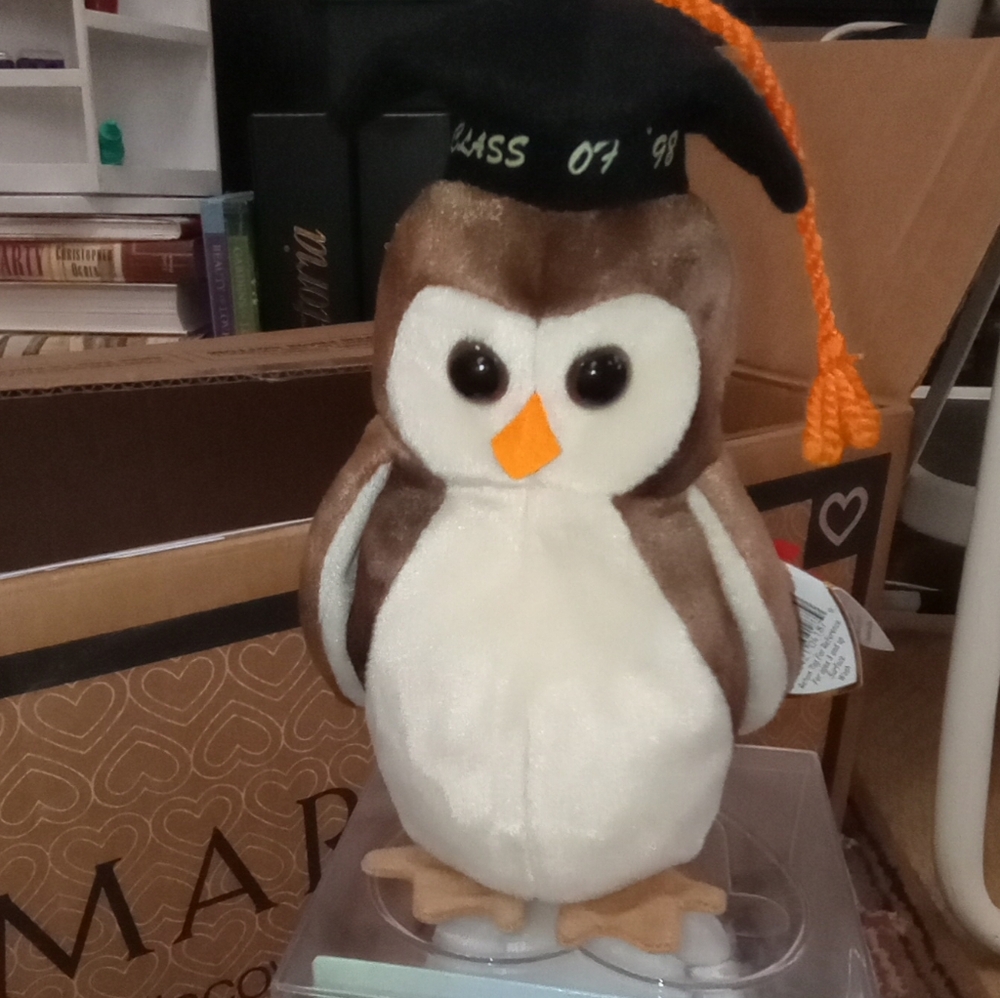 Bundle Only NWT TY “WISE” 5/31/97 Owl with Graduation Cap Beanie Baby